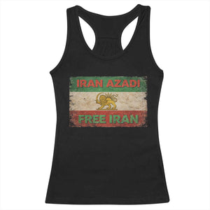 Iran Azadi Lion Sun Sword Flag Free Iran Revolution Racerback Tank Top TS11 Black Print Your Wear