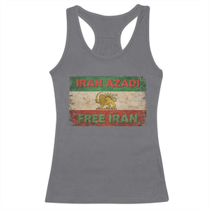 Iran Azadi Lion Sun Sword Flag Free Iran Revolution Racerback Tank Top TS11 Charcoal Print Your Wear