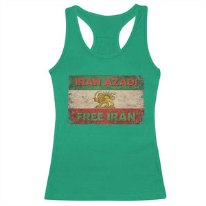 Iran Azadi Lion Sun Sword Flag Free Iran Revolution Racerback Tank Top TS11 Irish Green Print Your Wear