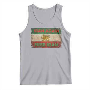 Iran Azadi Lion Sun Sword Flag Free Iran Revolution Tank Top TS11 Athletic Heather Print Your Wear