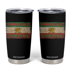 Iran Azadi Lion Sun Sword Flag Free Iran Revolution Tumbler Cup TS11 Black Print Your Wear