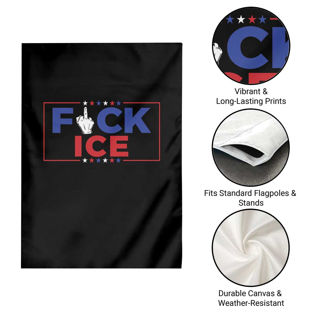Funny Fck Ice Garden Flag Immigration Activist Anti Deportation Middle Finger Graphic TS11 Print Your Wear
