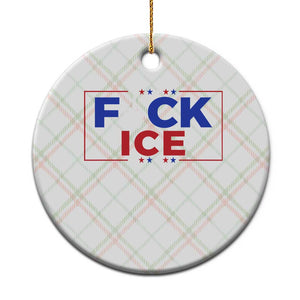 Funny Fck Ice Ceramic Ornament Immigration Activist Anti Deportation Middle Finger Graphic TS11 1pc Christmas Plaid Print Your Wear