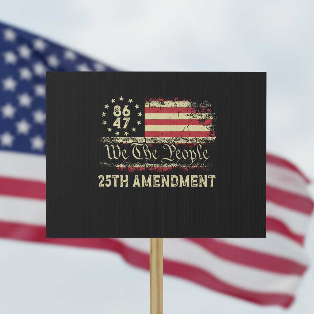 8647 Resist 25th Amendment Protest Sign Vintage American Flag TS11 Horizontal 18