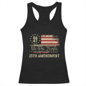 8647 Resist 25th Amendment Racerback Tank Top - Vintage American Flag TS11 Black Print Your Wear