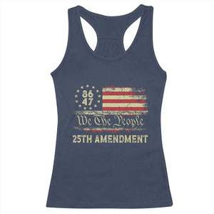8647 Resist 25th Amendment Racerback Tank Top - Vintage American Flag TS11 Navy Print Your Wear