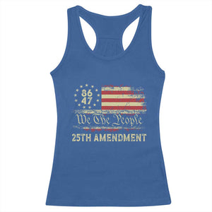 8647 Resist 25th Amendment Racerback Tank Top - Vintage American Flag TS11 Royal Blue Print Your Wear