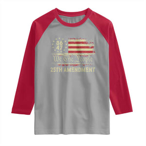 8647 Resist 25th Amendment Raglan Shirt Vintage American Flag TS11 Sport Gray Red Print Your Wear