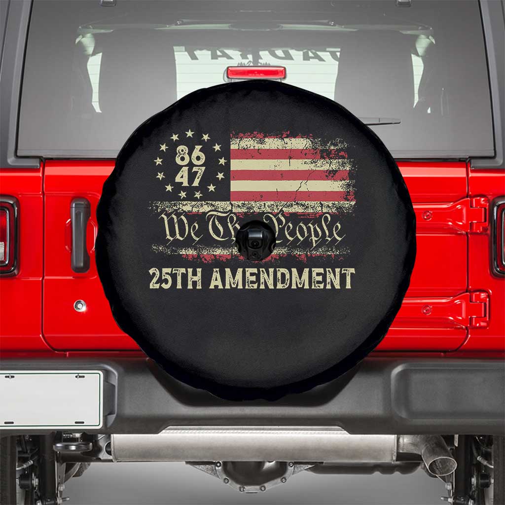 8647 Resist 25th Amendment Spare Tire Cover Vintage American Flag TS11 Black Print Your Wear