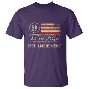 8647 Resist T Shirt - 25th Amendment Vintage American Flag Political Protest Tee TS11 Purple Print Your Wear