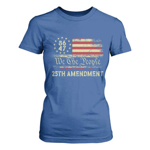 8647 Resist 25th Amendment T Shirt For Women - Vintage American Flag Political Resistance Tee TS11 Royal Blue Print Your Wear