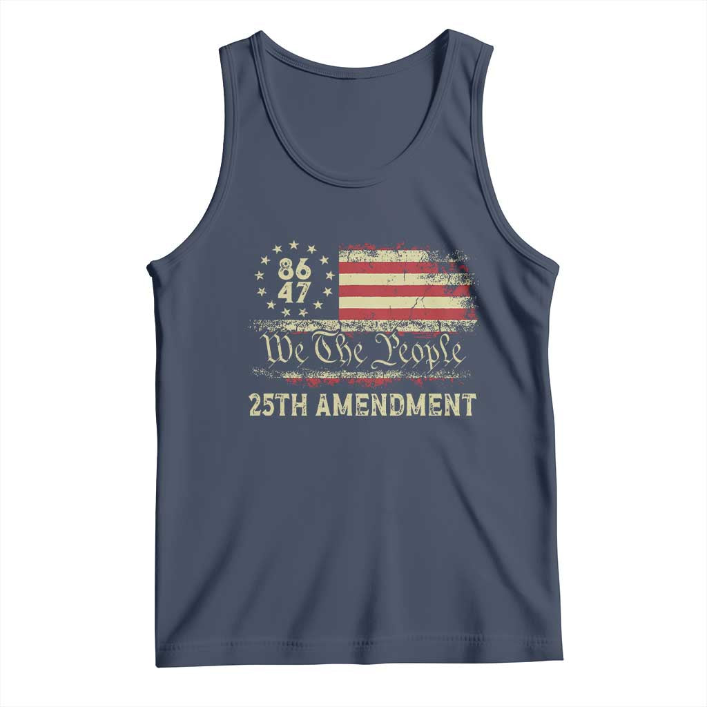 8647 Resist 25th Amendment Tank Top Vintage American Flag TS11 Navy Print Your Wear