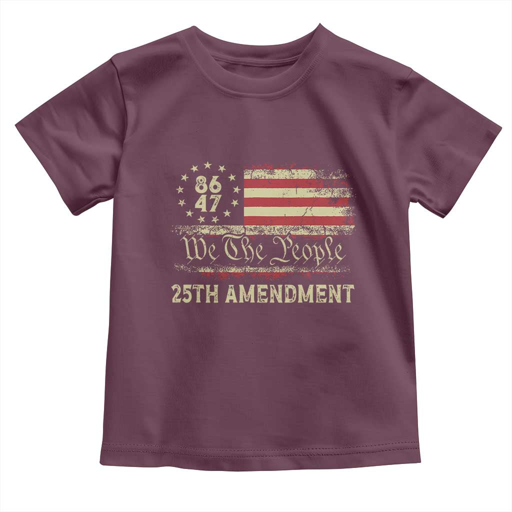 8647 Resist 25th Amendment Toddler T Shirt Vintage American Flag TS11 Maroon Print Your Wear