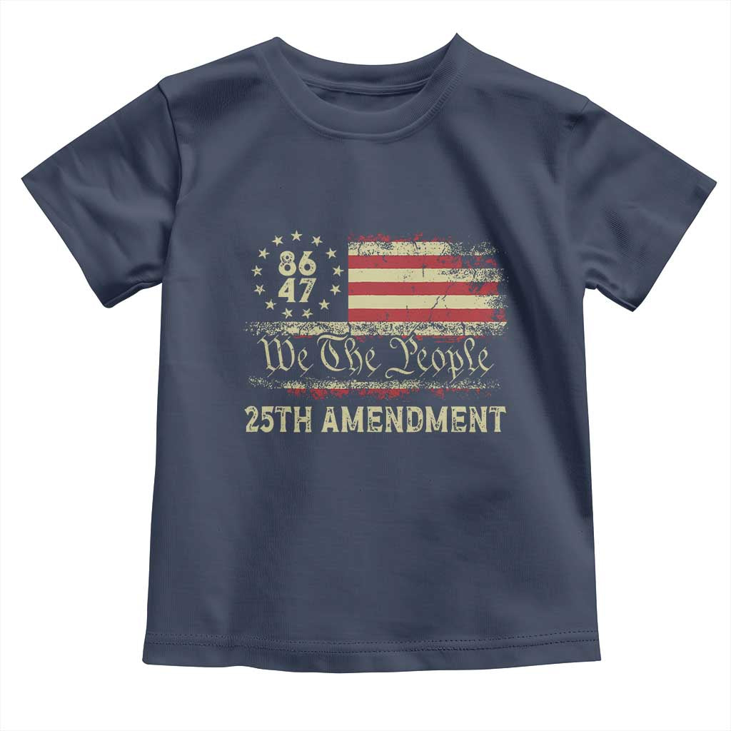8647 Resist 25th Amendment Toddler T Shirt Vintage American Flag TS11 Navy Print Your Wear