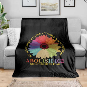 Abolish Ice Throw Blanket No More Deportation No More Discrimmination Kindness Over Fear TS11 Print Your Wear