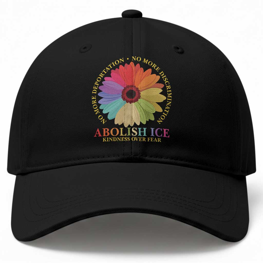 Abolish Ice Baseball Cap No More Deportation No More Discrimmination Kindness Over Fear TS11 Print Your Wear