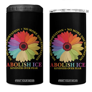 Abolish Ice 4 in 1 Can Cooler Tumbler No More Deportation No More Discrimmination Kindness Over Fear TS11 One Size: 16 oz Black Print Your Wear