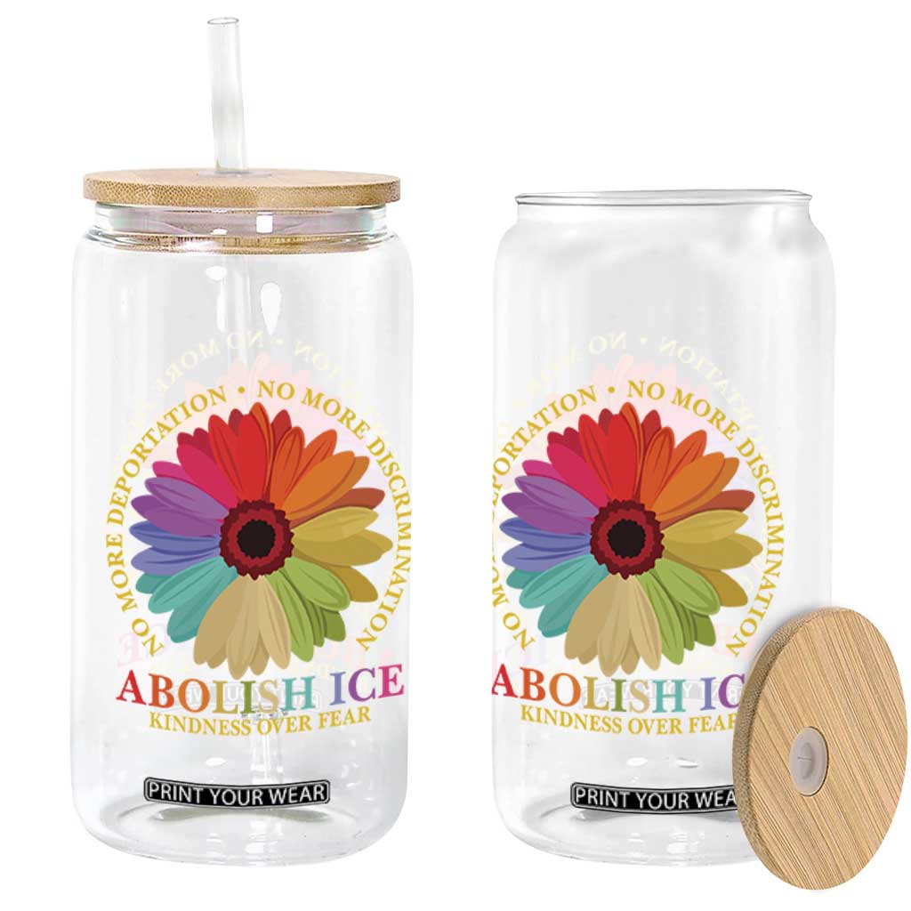 Abolish Ice Glass Can No More Deportation No More Discrimmination Kindness Over Fear TS11 Print Your Wear