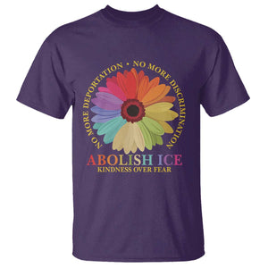 Abolish Ice T Shirt No More Deportation No More Discrimmination Kindness Over Fear TS11 Purple Print Your Wear