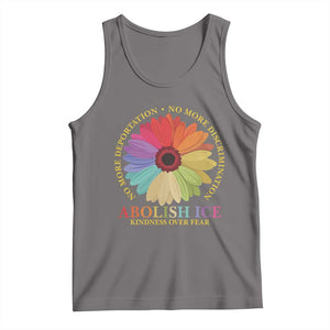 Abolish Ice Tank Top No More Deportation No More Discrimmination Kindness Over Fear TS11 Deep Heather Print Your Wear