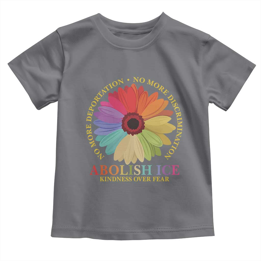 Abolish Ice Toddler T Shirt No More Deportation No More Discrimmination Kindness Over Fear TS11 Charcoal Print Your Wear