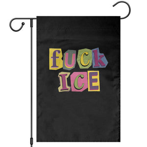 Fck Ice Garden Flag Immigration Activist Magazine Cutout Paper Graphic TS11 Black Print Your Wear