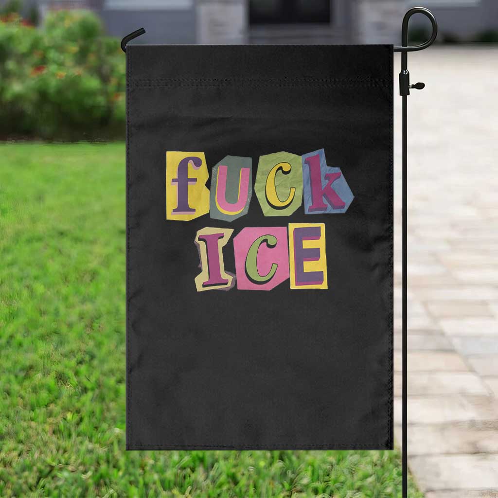 Fck Ice Garden Flag Immigration Activist Magazine Cutout Paper Graphic TS11 Print Your Wear