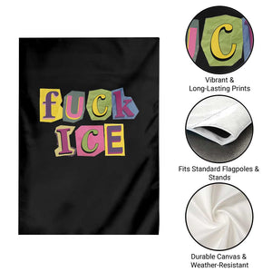 Fck Ice Garden Flag Immigration Activist Magazine Cutout Paper Graphic TS11 Print Your Wear