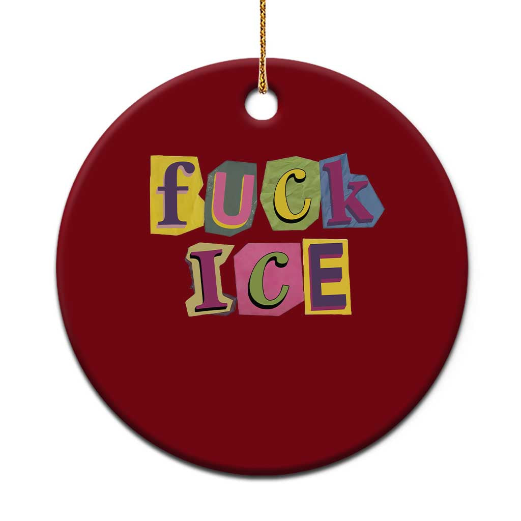 Fck Ice Ceramic Ornament Immigration Activist Magazine Cutout Paper Graphic TS11 1pc Red Print Your Wear