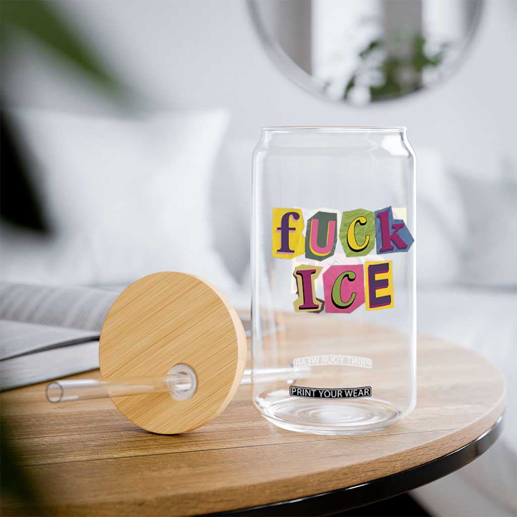 Fck Ice Glass Can Immigration Activist Magazine Cutout Paper Graphic TS11 Print Your Wear
