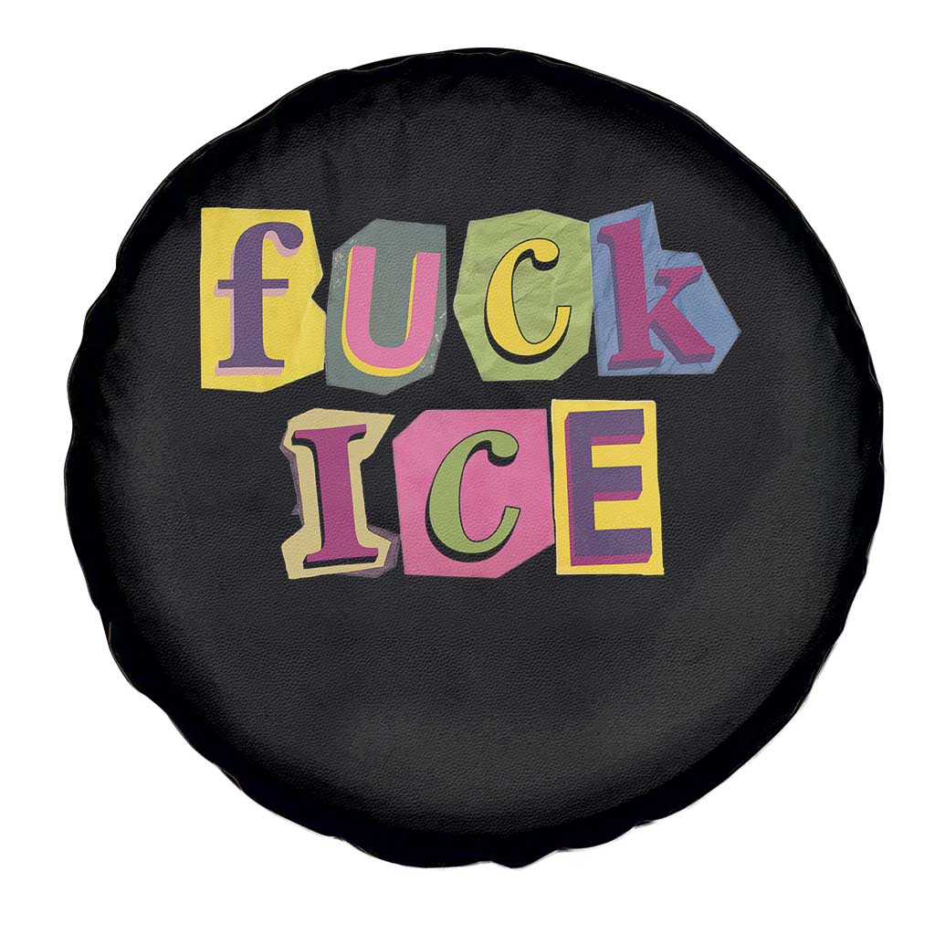 Fck Ice Spare Tire Cover Immigration Activist Magazine Cutout Paper Graphic TS11 Print Your Wear