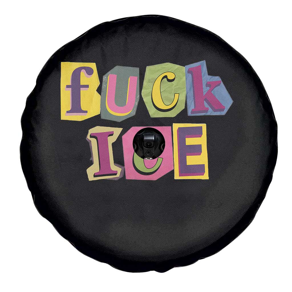Fck Ice Spare Tire Cover Immigration Activist Magazine Cutout Paper Graphic TS11 Print Your Wear
