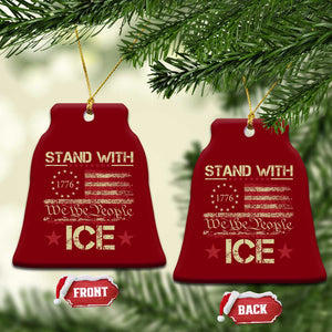 Stand With Ice Ceramic Ornament Immigration Officers American Flag Border Patrol TS11 Print Your Wear