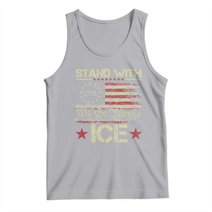 Stand With Ice Tank Top Immigration Officers American Flag Border Patrol TS11 Athletic Heather Print Your Wear