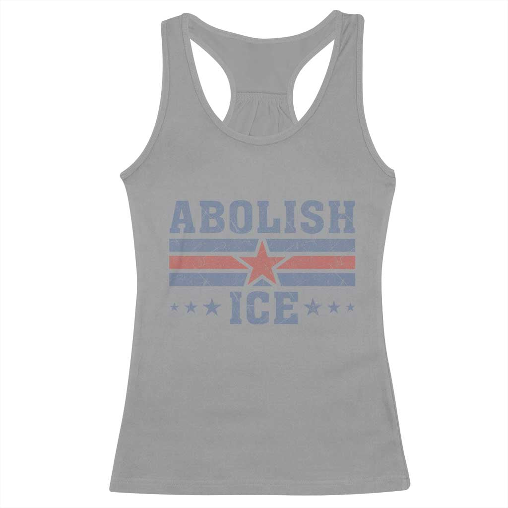 Abolish Ice Racerback Tank Top Resist Support Immigrants Refugees TS11 Sport Gray Print Your Wear