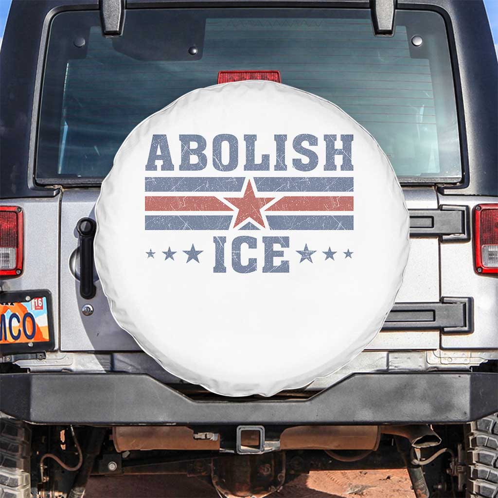 Abolish Ice Spare Tire Cover Resist Support Immigrants Refugees TS11 No hole White Print Your Wear