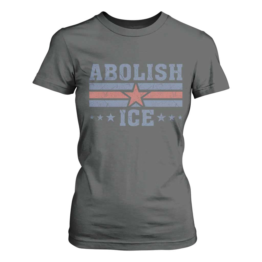 Abolish Ice T Shirt For Women Resist Support Immigrants Refugees TS11 Dark Heather Print Your Wear