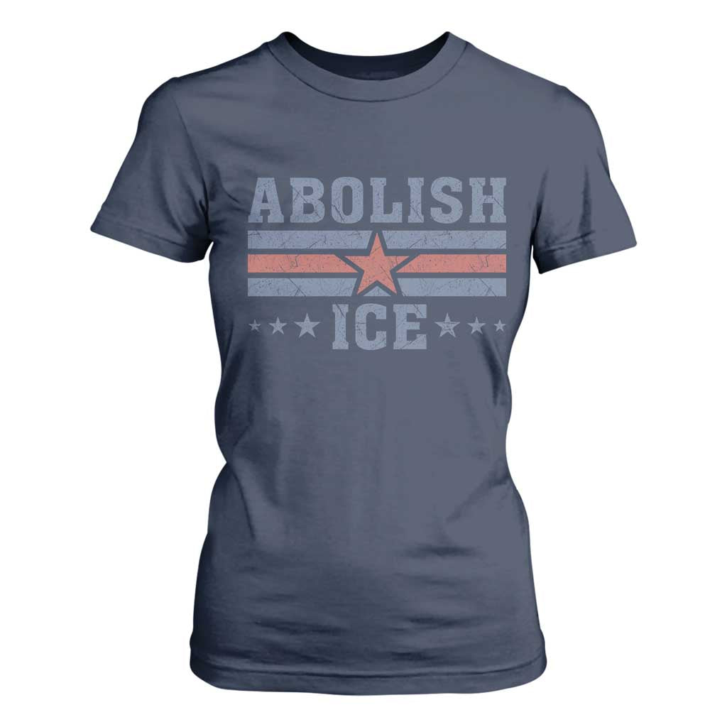 Abolish Ice T Shirt For Women Resist Support Immigrants Refugees TS11 Navy Print Your Wear