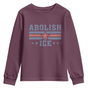 Abolish Ice Youth Sweatshirt Resist Support Immigrants Refugees TS11 Maroon Print Your Wear