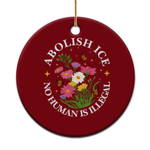 Abolish Ice No Human Is Illegal Ceramic Ornament Immigration Rights Protest TS11 1pc Red Print Your Wear