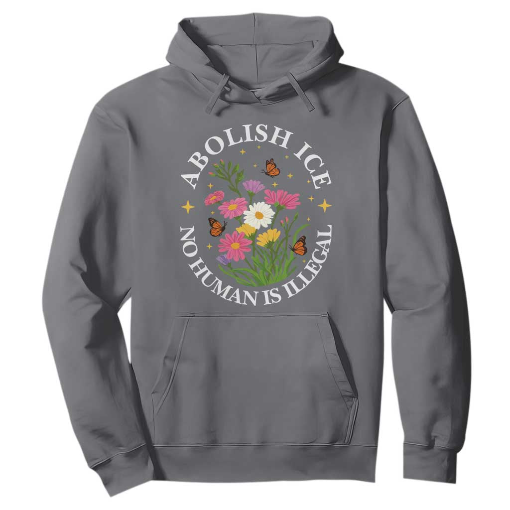 Abolish Ice No Human Is Illegal Hoodie Immigration Rights Protest TS11 Charcoal Print Your Wear