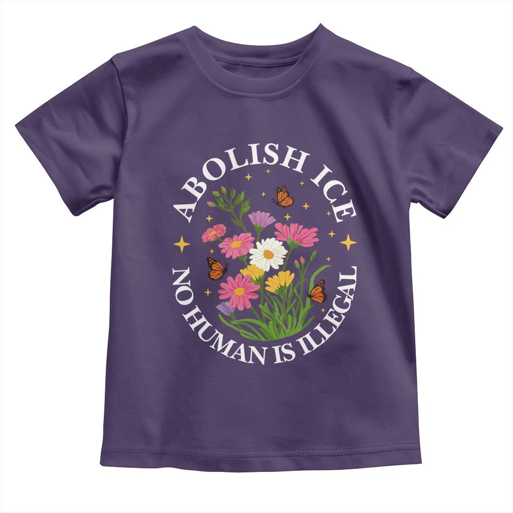 Abolish Ice No Human Is Illegal Toddler T Shirt Immigration Rights Protest TS11 Purple Print Your Wear