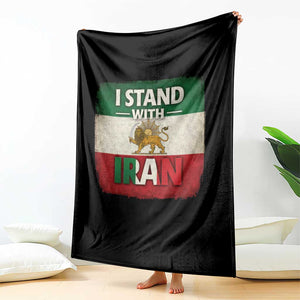 I Stand With Iran Throw Blanket Free Iran Support Persian Lion Flag TS11 Print Your Wear