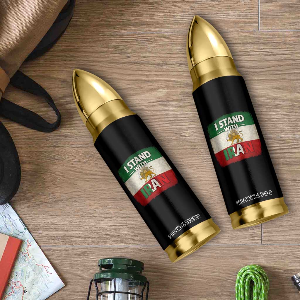 I Stand With Iran Bullet Tumbler Free Iran Support Persian Lion Flag TS11 Print Your Wear
