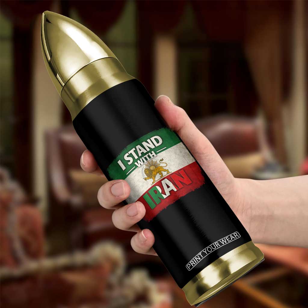 I Stand With Iran Bullet Tumbler Free Iran Support Persian Lion Flag TS11 Print Your Wear
