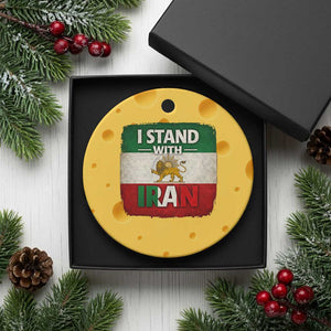 I Stand With Iran Ceramic Ornament Free Iran Support Persian Lion Flag TS11 1pc Yellow Cheese Print Your Wear