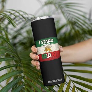 I Stand With Iran Skinny Tumbler Free Iran Support Persian Lion Flag TS11 Print Your Wear