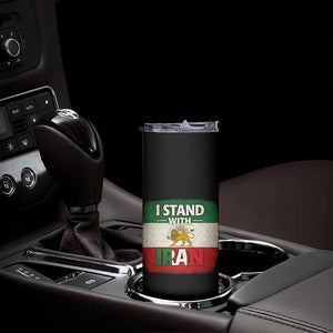 I Stand With Iran Skinny Tumbler Free Iran Support Persian Lion Flag TS11 Print Your Wear