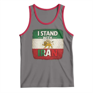 I Stand With Iran Tank Top Free Iran Support Persian Lion Flag TS11 Deep Heather Red Print Your Wear
