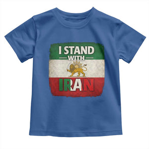 I Stand With Iran Toddler T Shirt Free Iran Support Persian Lion Flag TS11 Royal Blue Print Your Wear